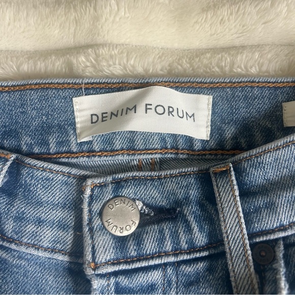 NWOT Womens Denim Forum The Arlo Hi-Rise Straight 24 Blue Jeans Button Fly - Picture 3 of 16